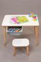 Hanah Home Mesa de Actividades Cocukcalısma Blanco y Gris